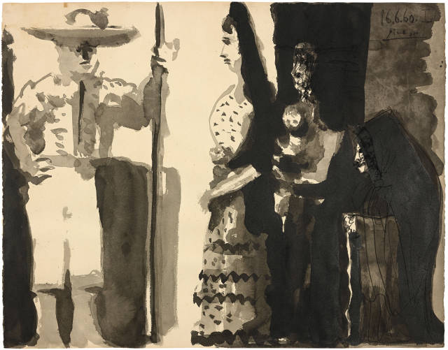 Pablo Picasso  : Picador et personnages , 1960
