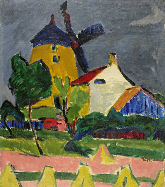 Ernst Ludwig Kirchner  : Windmühle (Die Windmühle bei Moritzburg) , 1910 