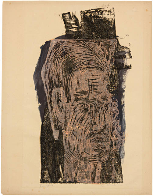 Ernst Ludwig Kirchner : Kopf Dr. Heinrich Reese, 1917