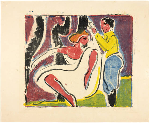 Ernst Ludwig Kirchner  : Russisches Tänzerpaar , 1909 