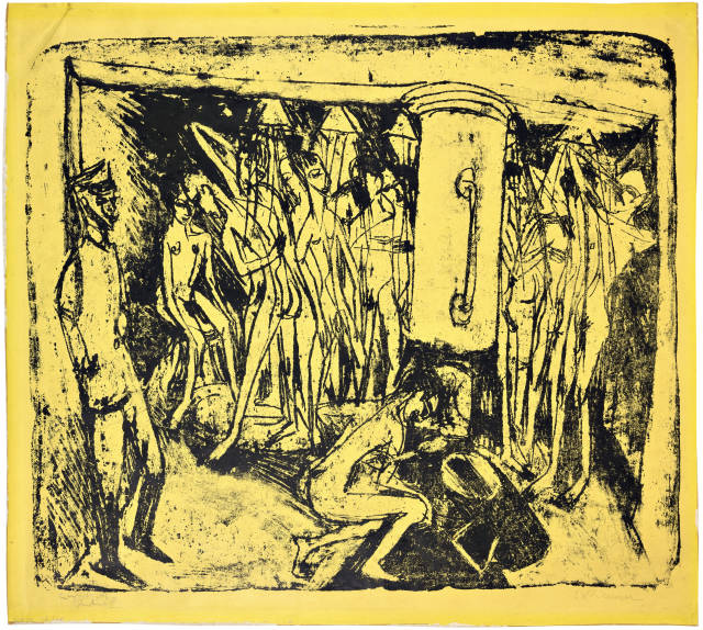 Ernst Ludwig Kirchner  : Artilleristenbad (Badende Soldaten) , 1915