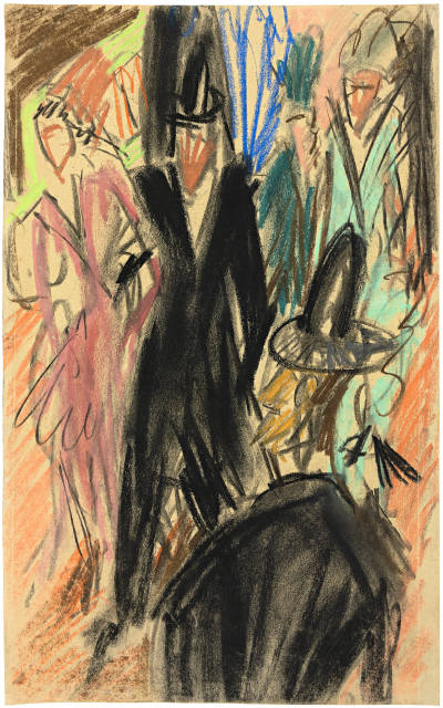 Ernst Ludwig Kirchner  : Strassenszene , 1914