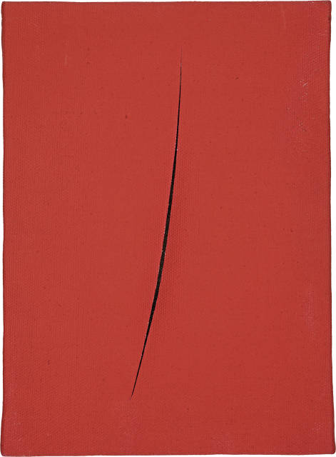 Lucio Fontana  : Concetto spaziale Attesa , 1960