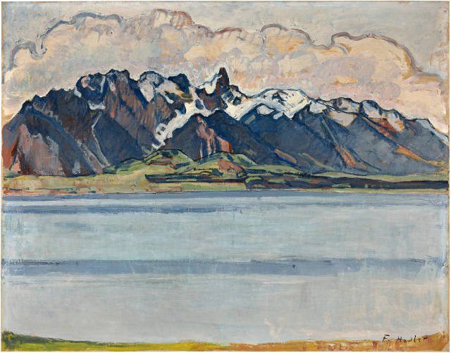 Ferdinand Hodler  : Thunersee mit Stockhornkette , Um 1912 
