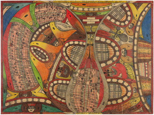 Adolf Wölfli  : Skt. Adolf II. Todes=Fall , 1922
