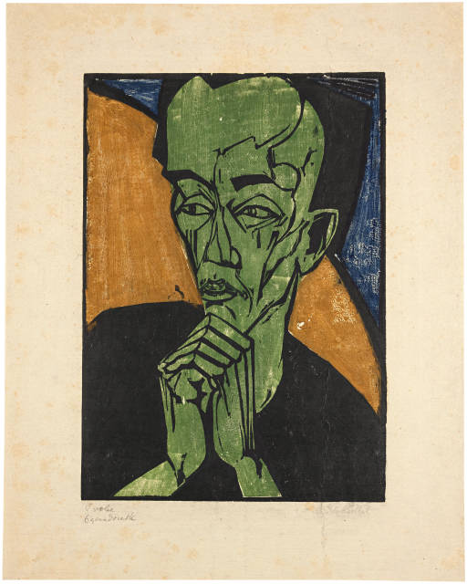 Erich Heckel  : Männerbildnis (Männliches Bildnis / Mä ..., 1918-1919 