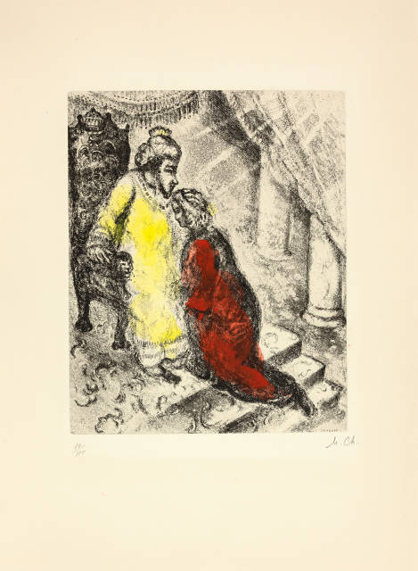 Marc Chagall  : Bible. 105 eaux-fortes originales de Marc  ..., 1952 