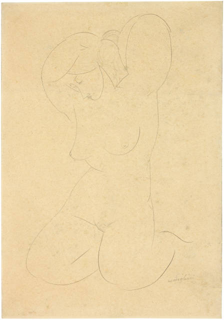 Amedeo Modigliani : Nu à genoux, 1917