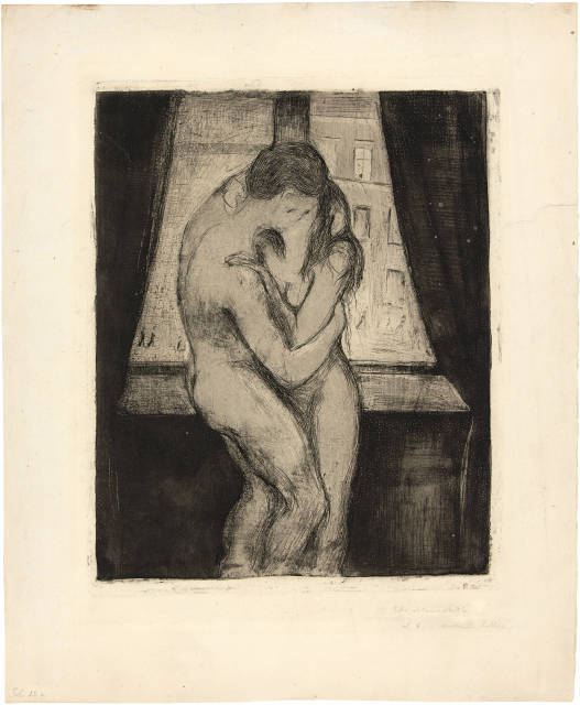 Edvard Munch  : The Kiss - Der Kuss , 1895