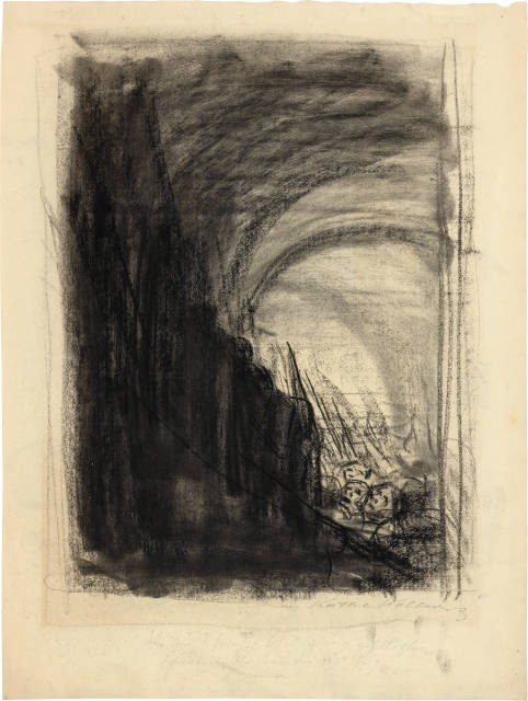 Käthe Kollwitz  : Bewaffnung in einem Gewölbe , 1906