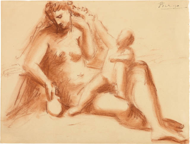 Pablo Picasso  : Femme et l'enfant , 1922