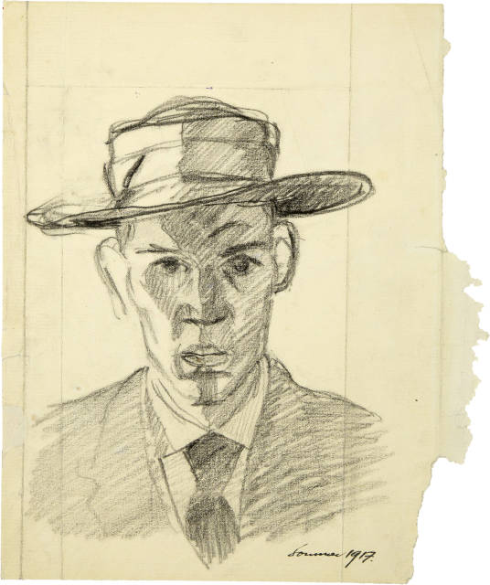 Alberto Giacometti : Lucas Lichtenhan au chapeau, 1917