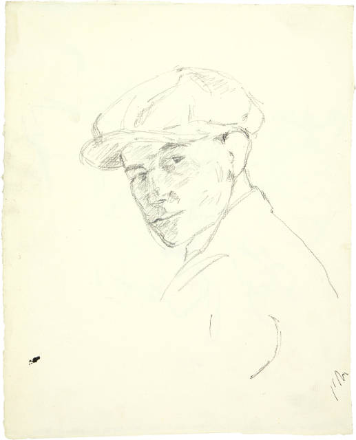 Alberto Giacometti : Diego à la casquette (recto) - Jeune homme ..., Circa 1920