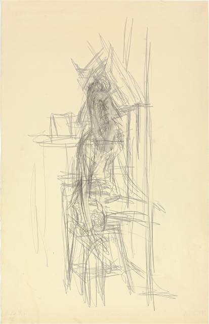 Alberto Giacometti  : Nu assis , Um 1949 