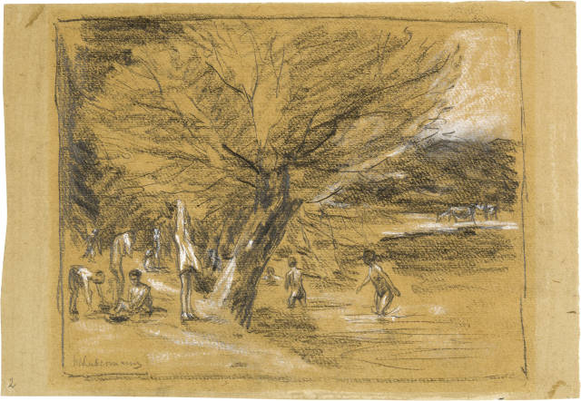 Max Liebermann  : Badende Knaben in Kösen , Circa 1895