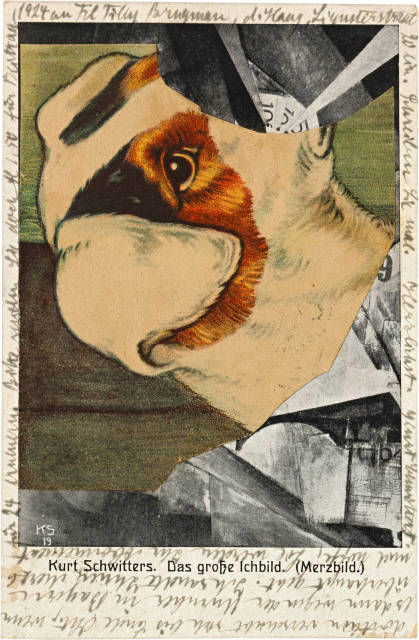 Kurt Schwitters  : Ohne Titel (Collagierte Bildpostkarte Das  ..., 1923 (24.9.1923)