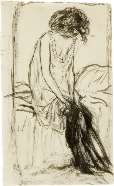 Pierre Bonnard  : Jeune Fille, Marie, se deshabillant –  ..., 1897-1898
