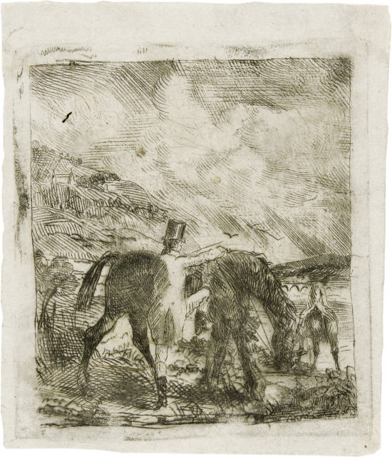 Edgar Degas : Le sportsman montant à cheval, 1856