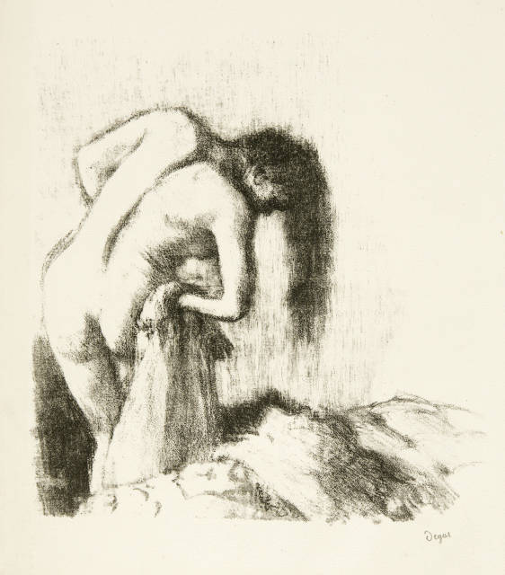 Edgar Degas : La sortie du bain, petite planche, 1891/1892