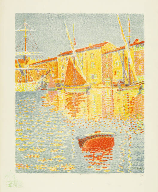 Paul Signac  : La Bouée (Saint-Tropez: Le Port) , 1894-1895