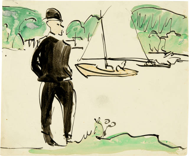 Ernst Ludwig Kirchner : Spaziergänger am Müggelsee, 1912