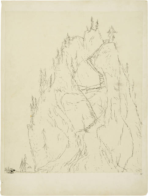 Paul Klee : St. Beatenberg, Birrenfluh, 1909 - work number 1909.45