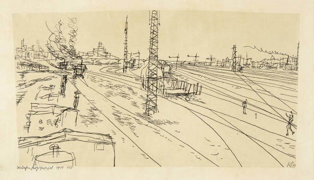 Paul Klee  : München Hauptbahnhof , 1911 - work number 1911.110