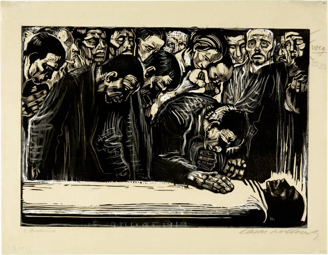 Käthe Kollwitz  : Gedenkblatt für Karl Liebknecht , Between the beginning of August and Christmas 1920