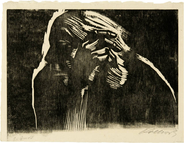 Käthe Kollwitz  : Selbstbildnis , Spring 1924
