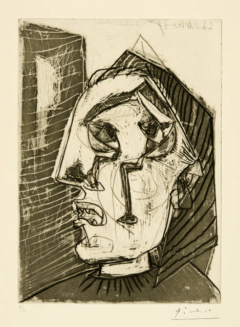 Pablo Picasso : Femme qui pleure devant un mur, Paris 22 October 1937, printed in 1961, published in 1981
