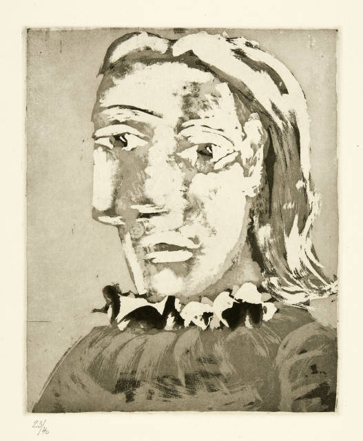 Pablo Picasso : Portrait de femme au col en ruché : Marie-..., 1939