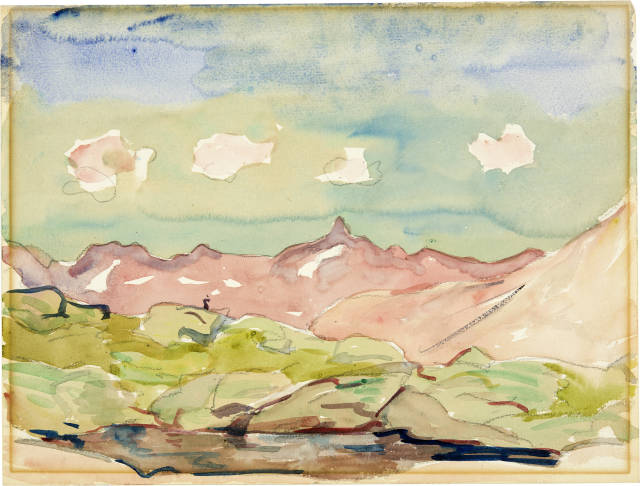 Giovanni Giacometti : Paesaggio di montagna, Circa 1910