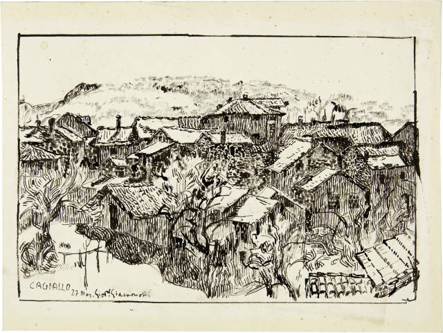 Giovanni Giacometti : Cagiallo (Dorf im Tessin), Circa 1910