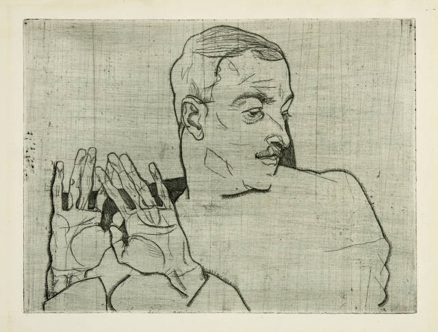 Egon Schiele : Bildnis Arthur Roessler, 1914 (before 11 July)