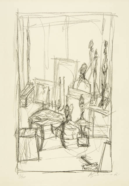 Alberto Giacometti : Sculptures et tableaux dans l’atelier I, 1951, published in 1954