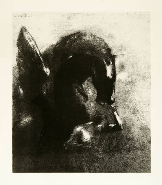 Odilon Redon  : Pégase captif  , 1889