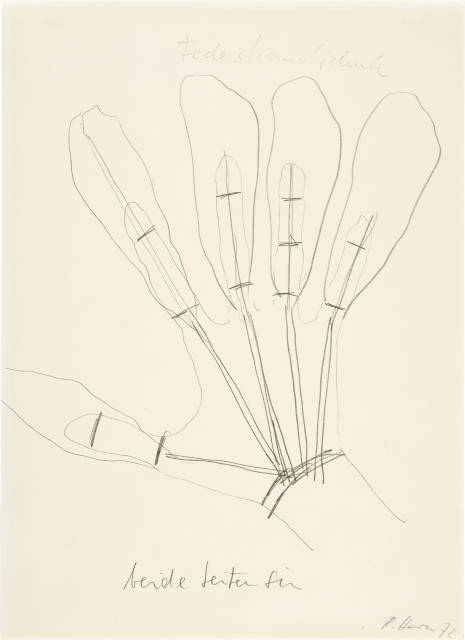 Rebecca Horn  : Federhandschuh , 1972