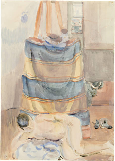 Otto Meyer-Amden : Liegender Knabenakt im Atelier, 1922-1926