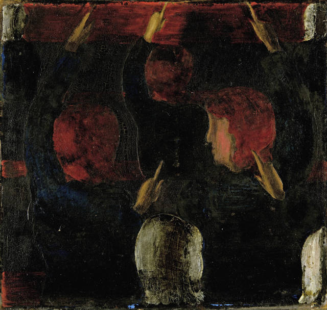 Otto Meyer-Amden : Händehochhaltende (Antworten),  Detail, After 1919