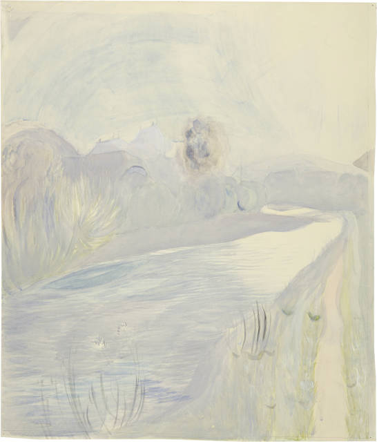 Otto Meyer-Amden : An der Sense mit Blick auf Schloss Laupen. - ..., 1931