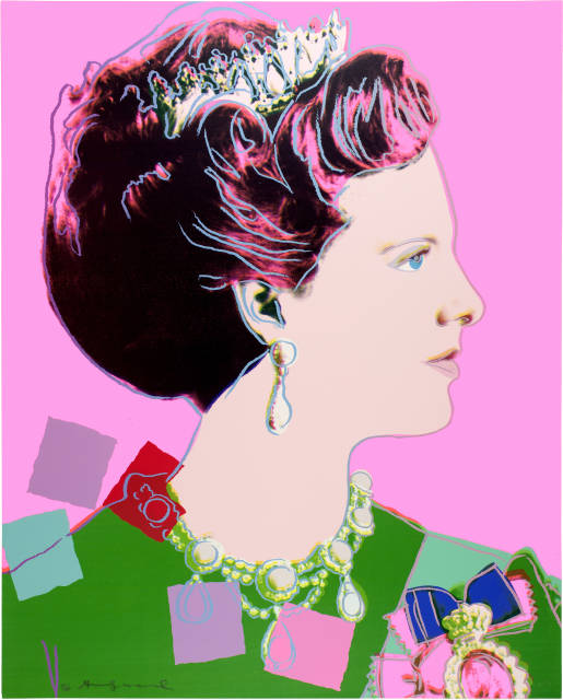 Andy Warhol  : Queen Margrethe II of Denmark , 1985
