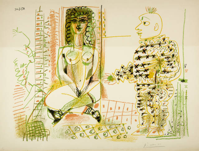 Pablo Picasso : Le peintre et son modèle, Vallauris, 30 March 1954