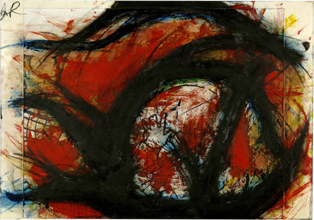 Arnulf Rainer  : Ohne Titel (Übermalung) , 1989/1990 