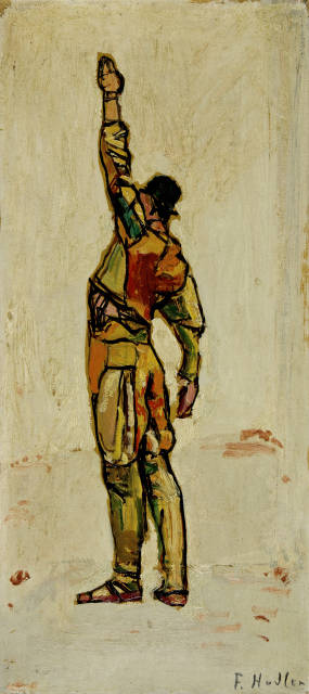 Ferdinand Hodler  : Einmütigkeit, sechste Hauptfigur von rechts , 1913