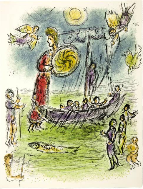 Marc Chagall  : Homère - L'Odyssée. Lithographies  ..., 1974