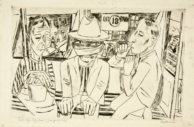 Max Beckmann : In der Trambahn, 1922