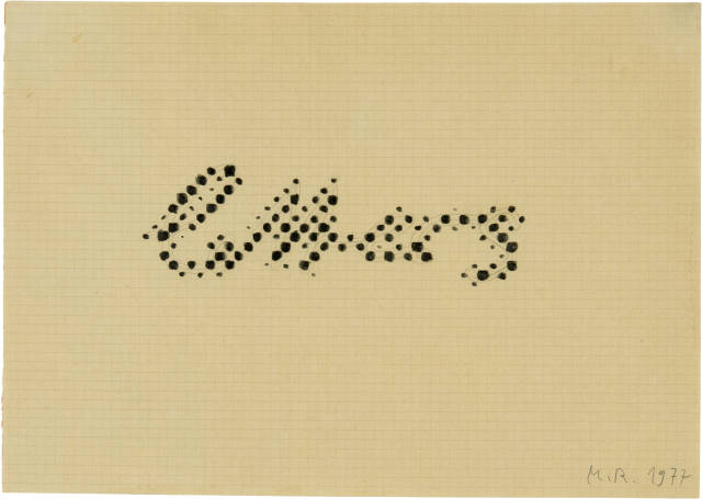 Markus Raetz : Letters, 1977