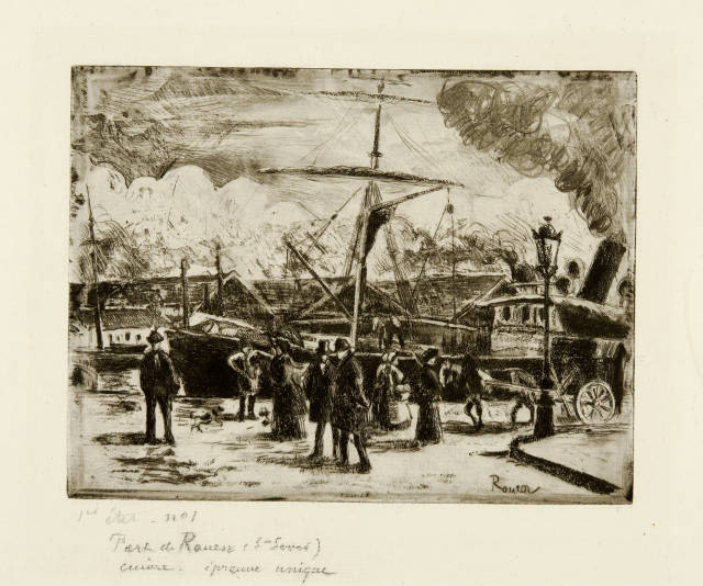Camille Pissarro : Port de Rouen (Saint-Sever), 1884