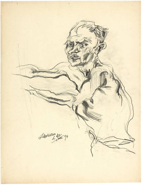 Ludwig Meidner  : Selbstbildnis , 1914 