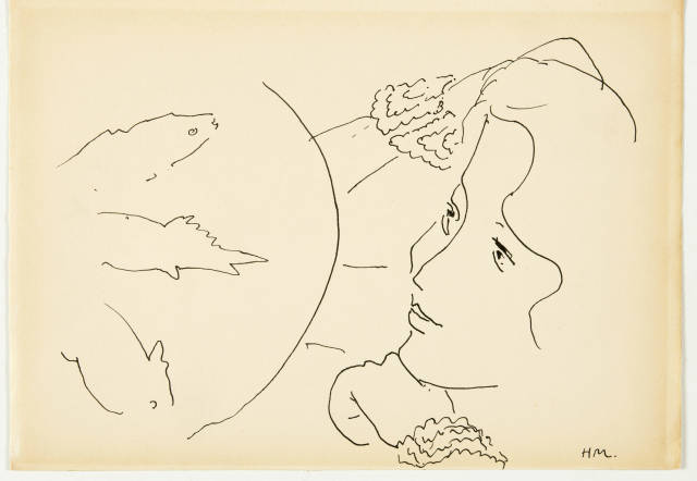 Henri Matisse  : Jeune femme aux poissons rouges , 1929